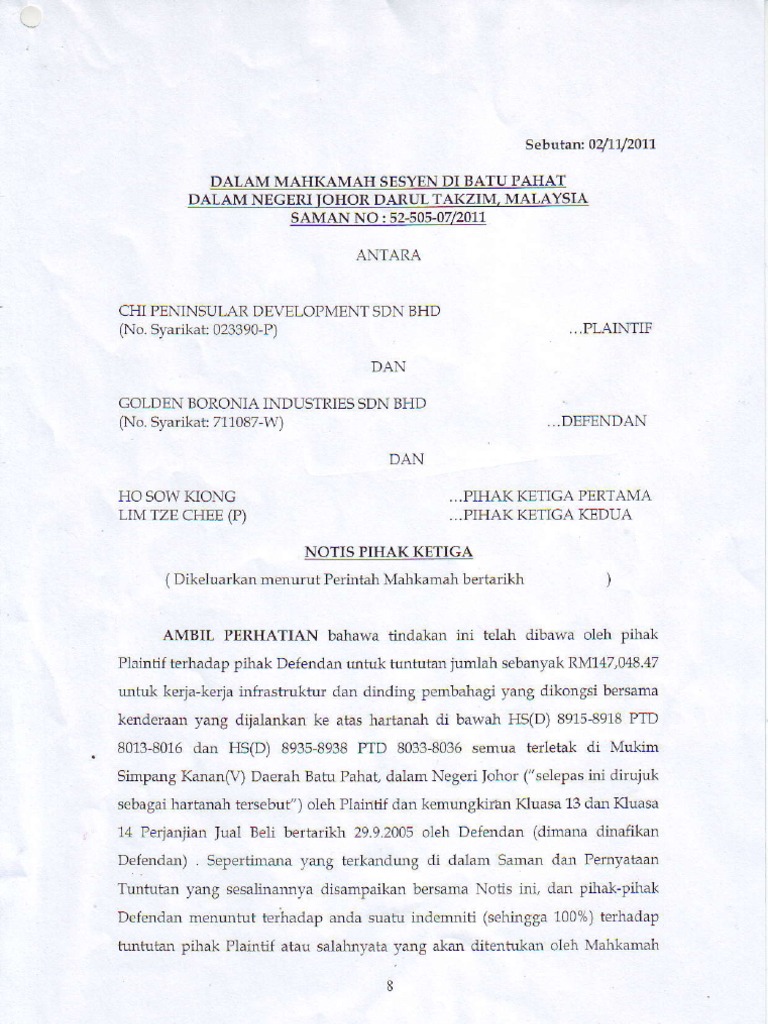 Notis Pihak Ketiga