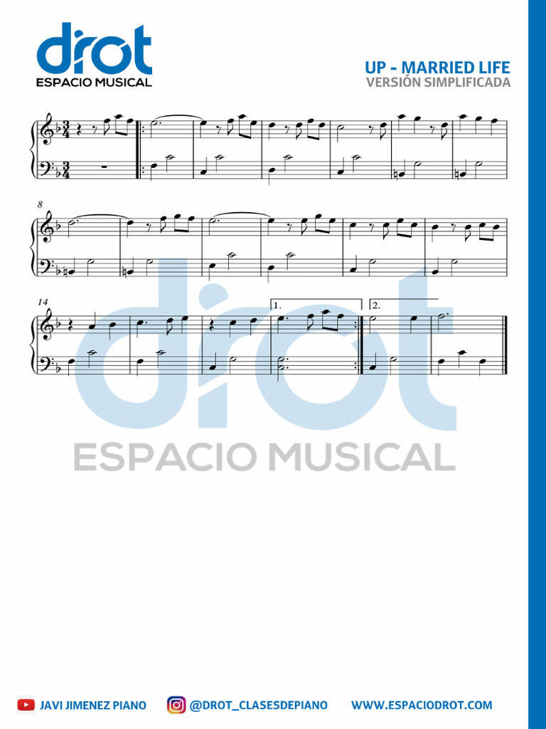 DROT - UP Married Life V.fácil - Partitura Completa | PDF