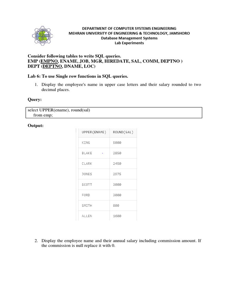 Lab 6 tasks-solved-21CS022 | PDF | Data Management | Data