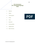 MS ENT Curriculum Goals, Objectives and Syllabus