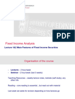 Lecture 01 & 02 Features of Fixed Income Securities