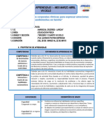 Practicamos Expresiones Corporales Rítmicas para Expresar Emociones y Sentimientos en Familia