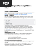 ZFS Disk Failure - Understanding and Resolving