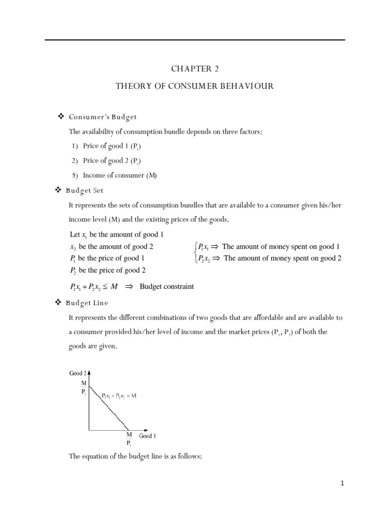 Consumer Equilibrium and Budget Theory | PDF | Demand | Elasticity ...