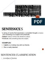 Lesson 12 - Sentences