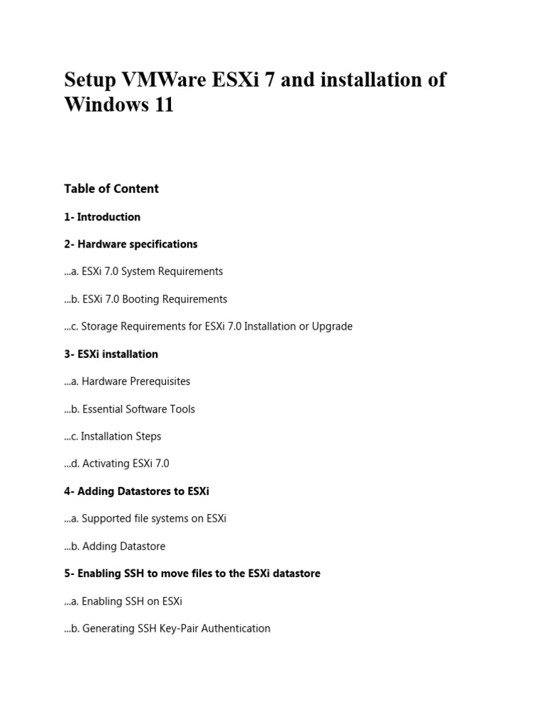 Install Windows 11 on VMware ESXi 7 | PDF | Installation (Computer ...