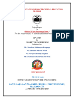 For The Requirements of Partial Fulfillment Curriculum Of: Maharashtra State Board of Technical Education, Mumbai