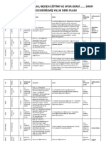 Beden Egitimi Ve Spor Unitelendirilmis Yillik Plan 2