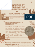 Fil2 Pagsusuri at Pagbibigay NG Interpretasyon Sa Impormasyon