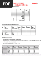 Excel Pivot Table Practice Exercises | PDF