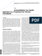 Sacral Burst Neuromodulation Via Caudal Approach As A Treatment For Chronic Coccydynia