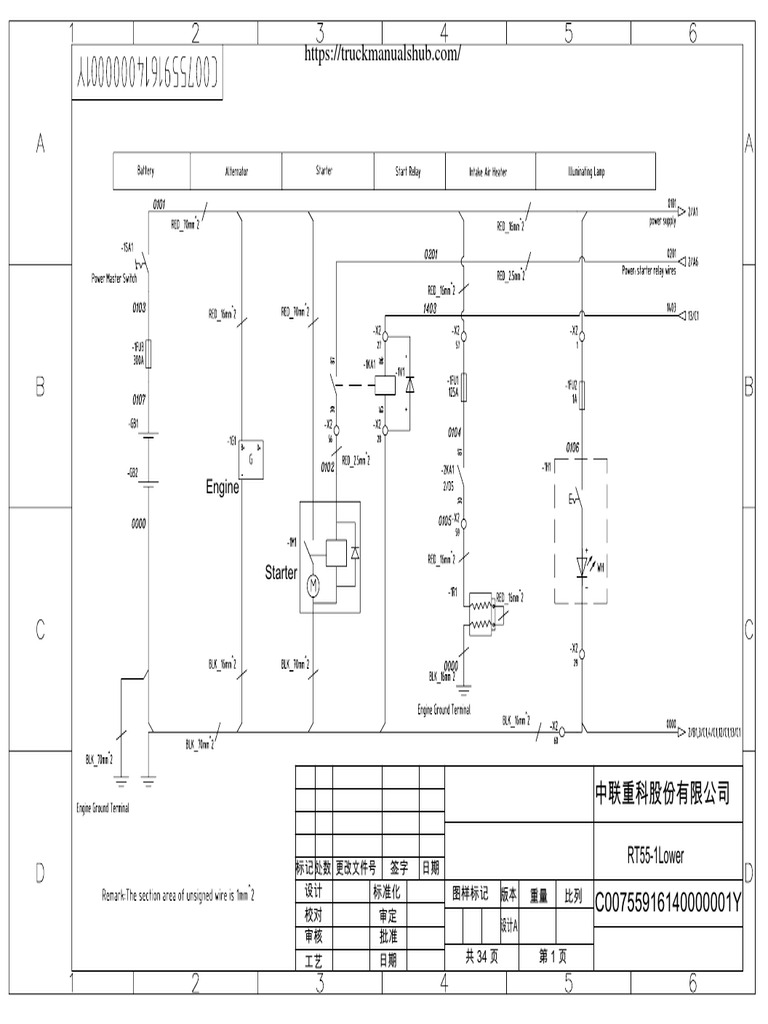 Zoomlion RT55 Crane Hydraulic Schematic | PDF