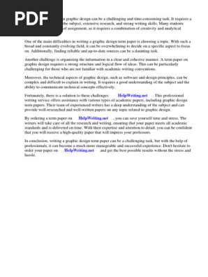 Graphic Design Term Paper