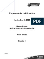 Mathematics Applications and Interpretation Paper 1 SL Markscheme Spanish