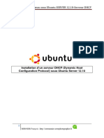 Administration Ubuntu Serveur INSTALLATION DHCP SERVEUR BERNIER FRANCOIS