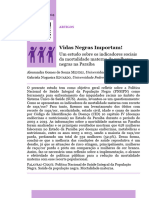 Vidas Negras Importam! Um Estudo Sobre Os Indicadores Sociais Da Mortalidade Materna de Mulheres Negras Na Paraíba