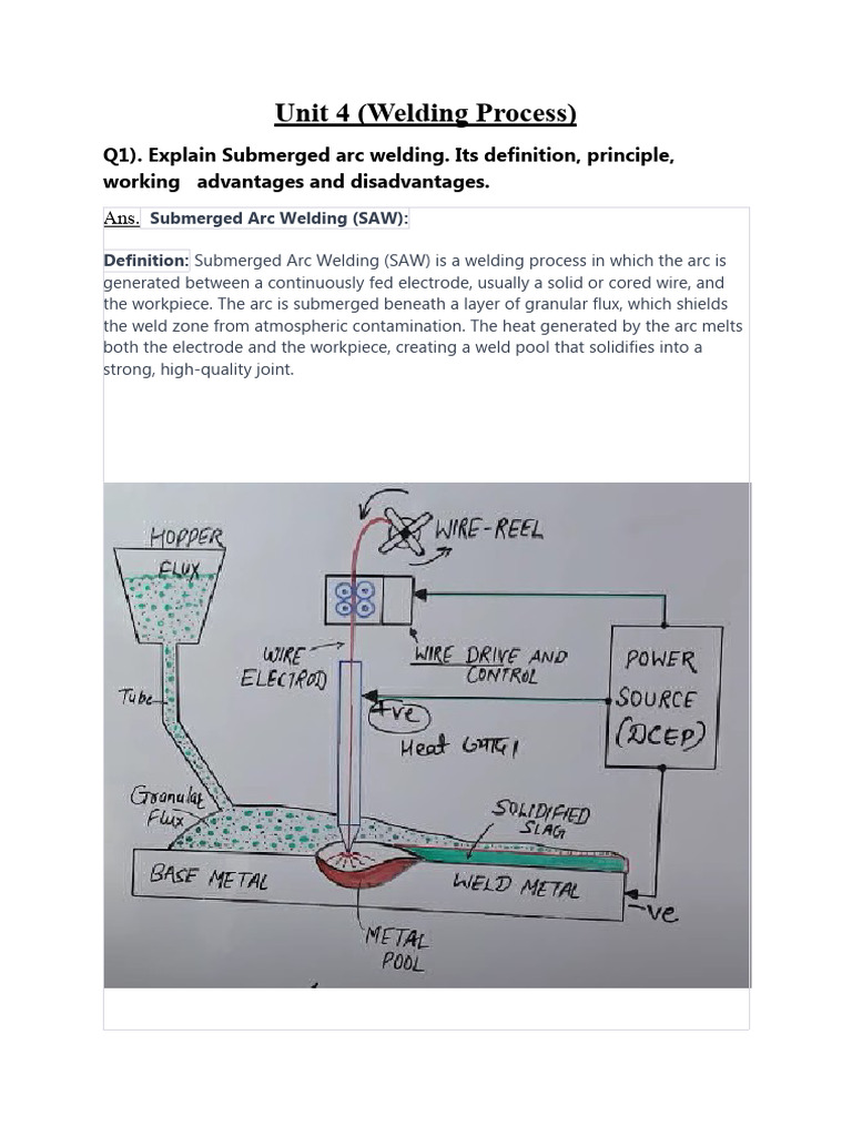 Submerged Arc Welding Overview | PDF | Welding | Construction