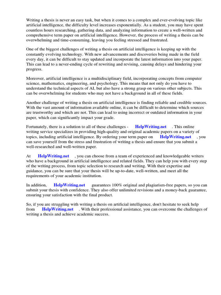 Term Paper Artificial Intelligence PDF Artificial Intelligence