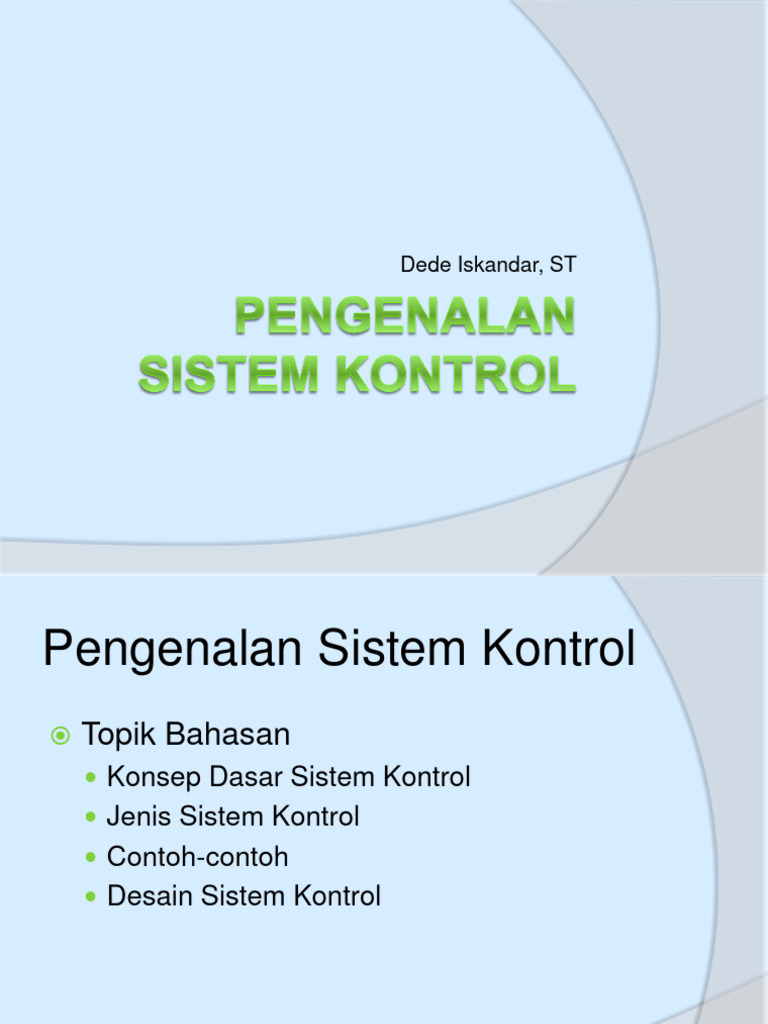 Pengenalan Sistem Kontrol | PDF