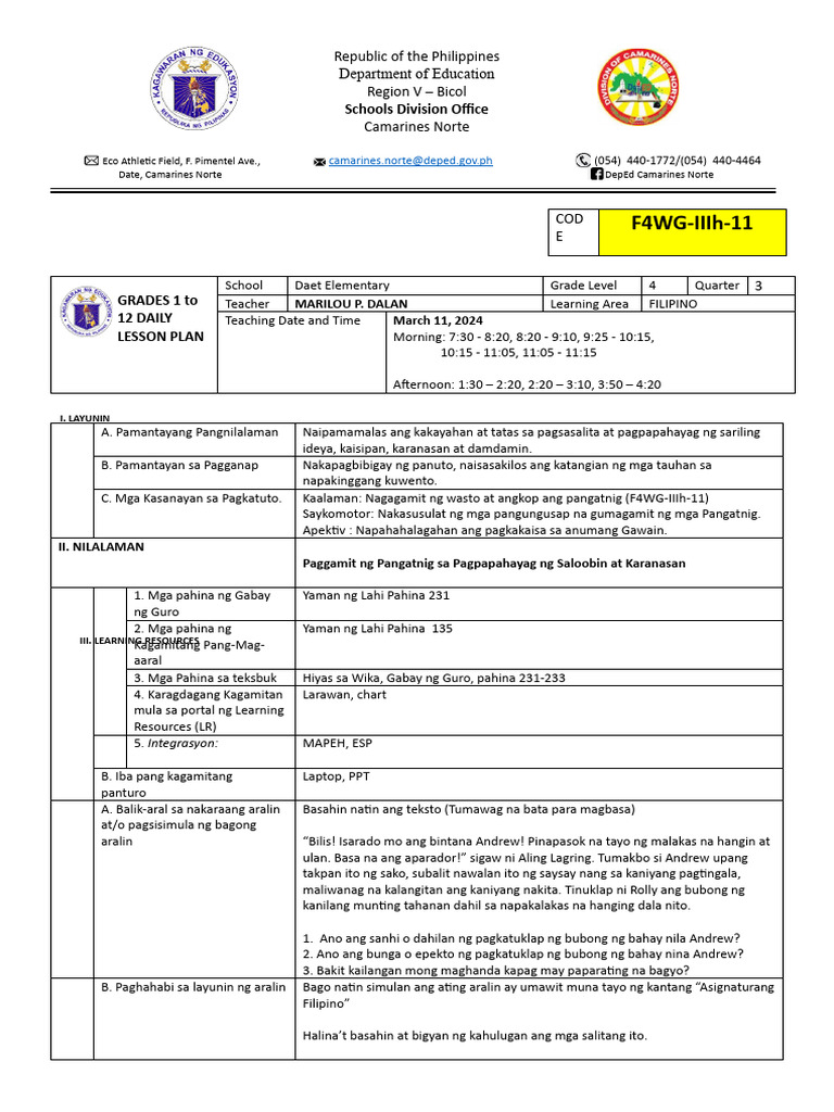 LP (10) Pangatnig EDITED | PDF