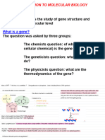 Introduction To Molecular Biology of Genes