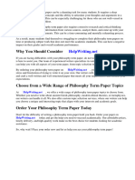 Philosophy Term Paper Topics