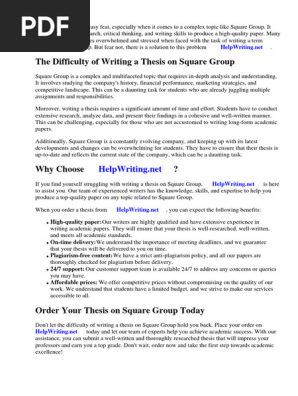 Term Paper on Square Group
