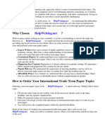 International Trade Term Paper Topics