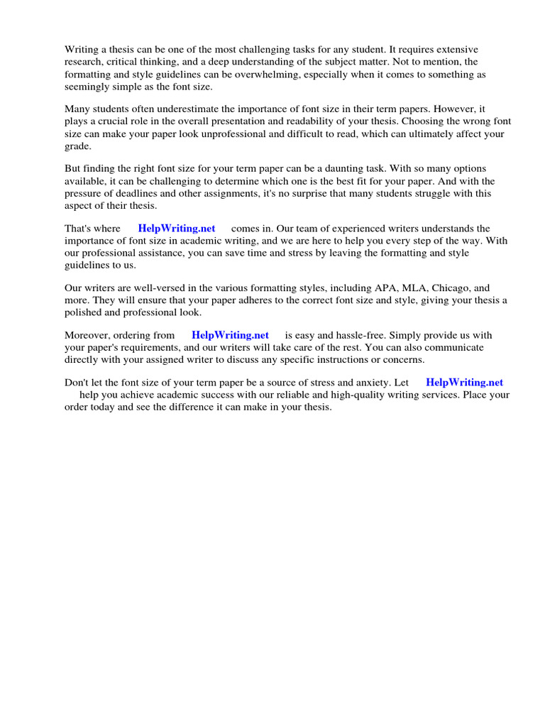 Term Paper Font Size | Download Free PDF | Typefaces | Typography