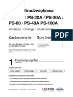 Instrukcja Obslugi Myjka Ultradzwiekowa PS 10A PS 20A PS 30A PS 40A PS 100A PS 60 NE 1