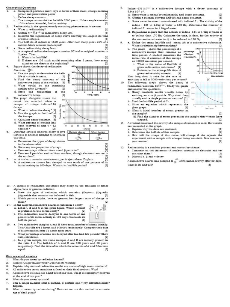 Radioactivity and Nuclear Reactions Overview | PDF | Radioactive Decay ...