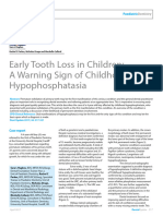 Early Tooth Loss in Children