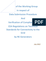 Report of The Working Group WRT Compliance of CEA Standards by RE Generators (July 2022)