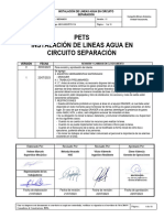 2.3. Pets-114 - Instalación de Lineas Agua en Circuito Separación V1