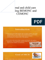 Maternal and Child Careb Including Bemonc and Cemonc