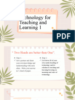 Technology For Teaching and Learning 1