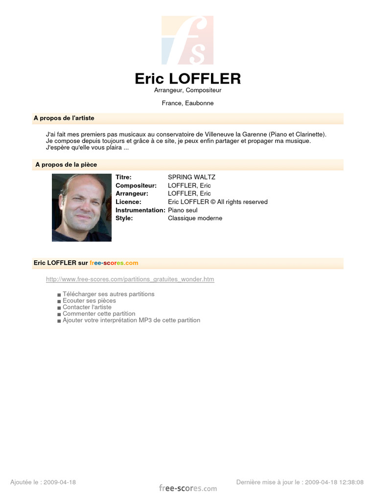 (Free Scores - Com) - Loffler Eric Spring Waltz 15402 | PDF | Music ...