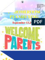 1 Homeroom Pta Meeting: September 13,2023