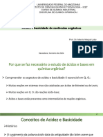 Aula 10 - Acidez e Basicidade de Moléculas Orgânicas