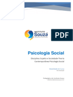 Psicologia Social: Disciplina: Sujeito e Sociedade-Teoria Contemporânea Psicologia Social