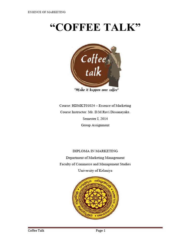 Coffee Talk Marketing Strategy Overview | PDF | Marketing | Brand