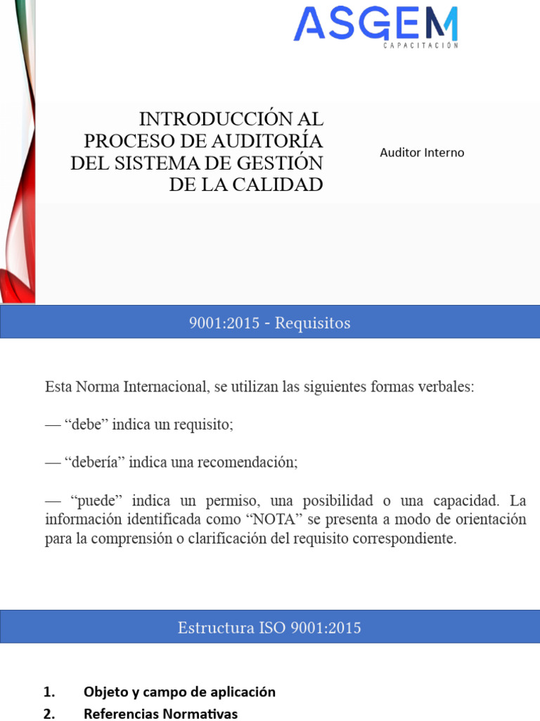 Auditoría del Sistema de Gestión ISO 9001:2015 | PDF | Sistema de ...