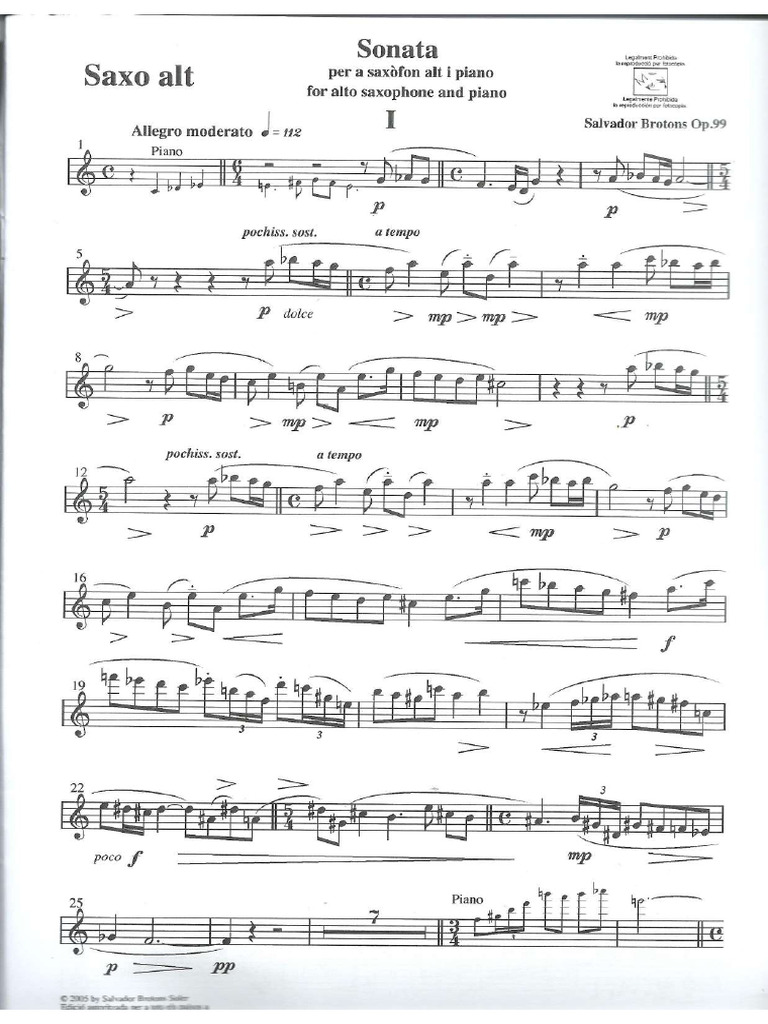 Brotons Saxo (1mov) | PDF