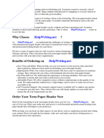 Term Paper Header Format