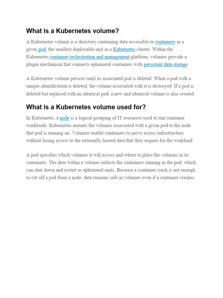 Understanding Kubernetes Volumes | PDF | Information Technology ...