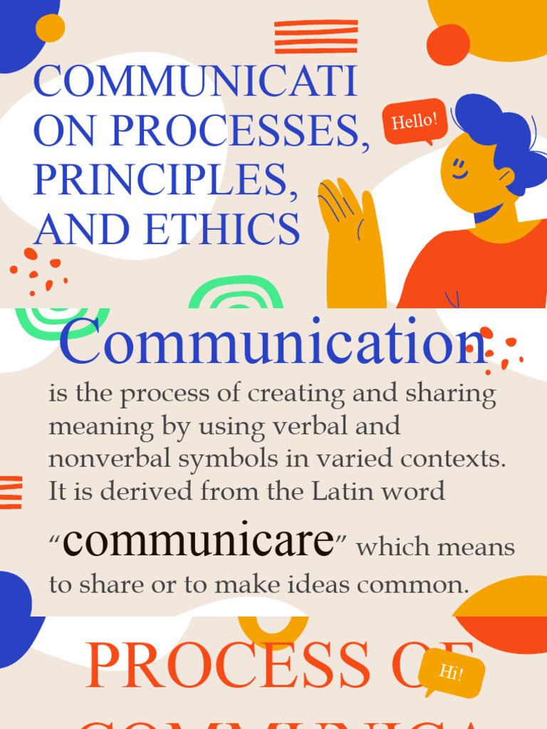 Communication Processes and Ethics Guide | PDF | Communication ...