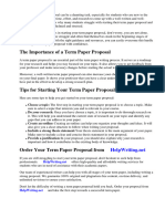 How To Start A Term Paper Proposal