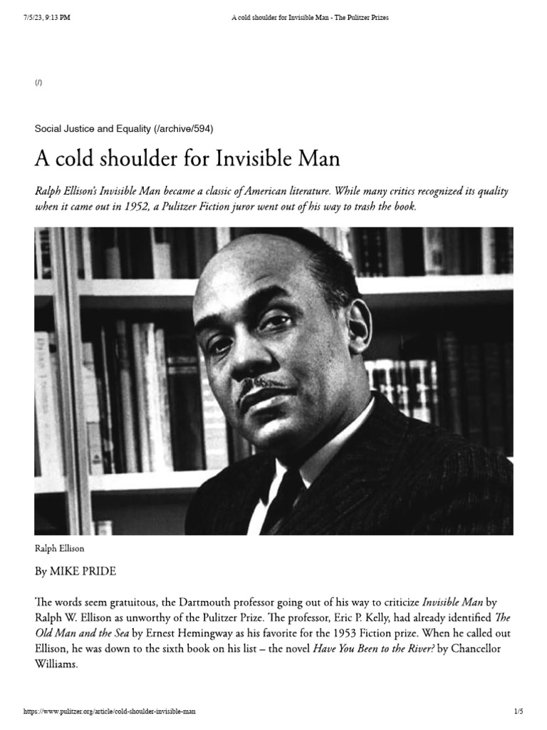 A Cold Shoulder For Invisible Man