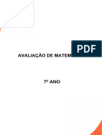 AVALIAÇÃO DE MATEMÁTICA 7º ANO