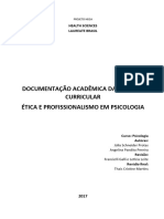 Documentação acadêmica de Ética e Profissionalismo em Psicologia